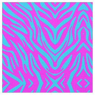 Abstrakter Spaß-rosa und blauer Zebra-Streifen Stoff