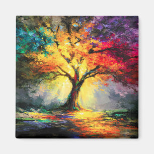 Abstrakter spiritueller Naturbaum des Lebens Magnet