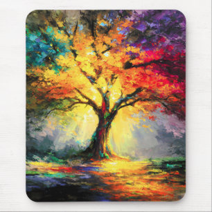 Abstrakter spiritueller Naturbaum des Lebens Mousepad
