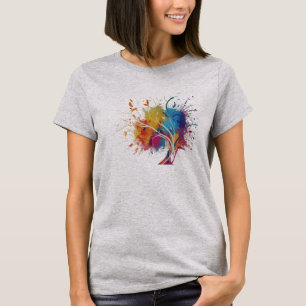 Abstrakter Splash Tree Art Design T-Shirt