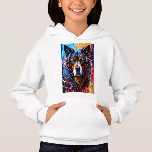 Abstrakter Splint Hoodie (Vorderseite)