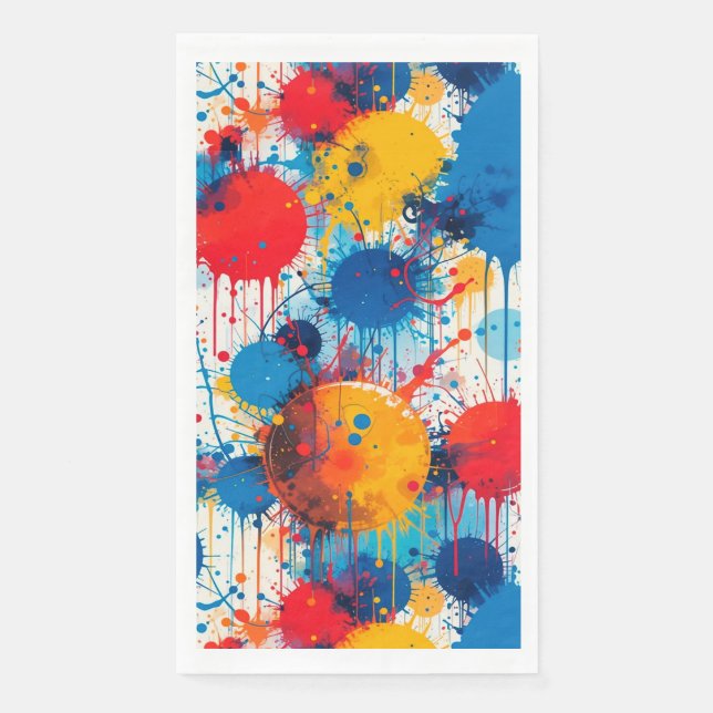 Abstrakter Spritzer Kunst, Dichtung und Musik Serviette (Vorderseite)