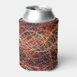 Abstrakter Spritzer mit Farbfarbe Dosenkühler