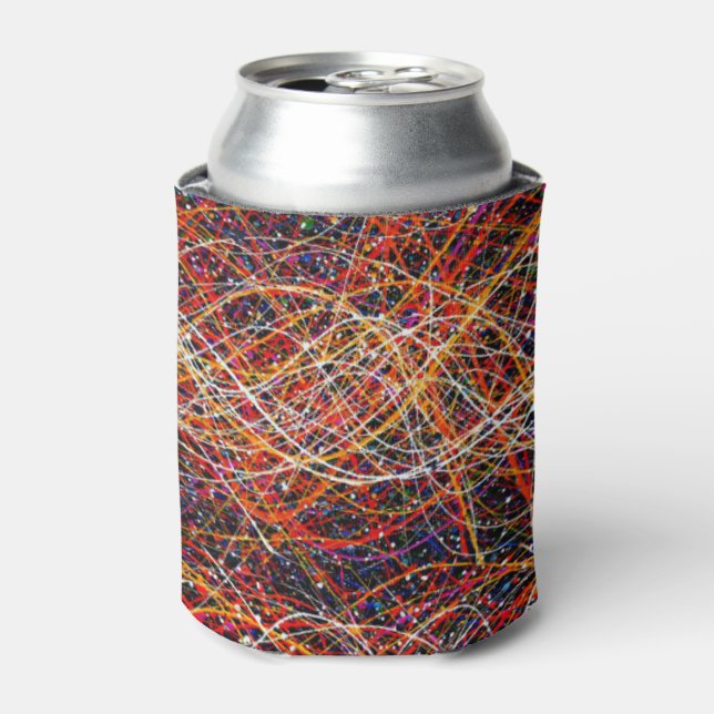 Abstrakter Spritzer mit Farbfarbe Dosenkühler (Kanne Vorderseite)