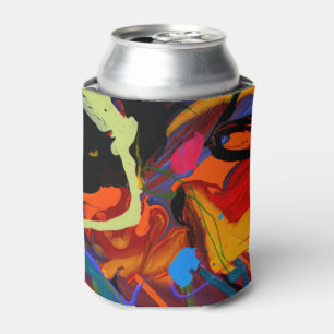 Abstrakter Spritzer mit Farbfarbe Dosenkühler