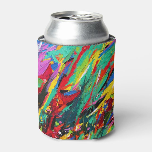 Abstrakter Spritzer mit Farbfarbe Dosenkühler (Kanne Vorderseite)