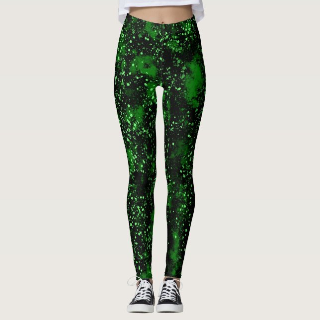 Abstrakter Spritzer Paint Leggings (Vorderseite)