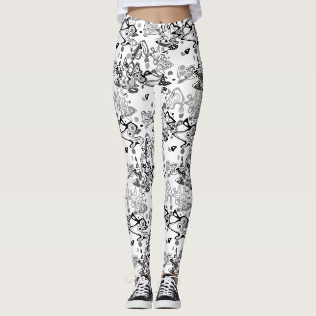 Abstrakter Spritzer Pinsel modern im Designstil Leggings (Vorderseite)