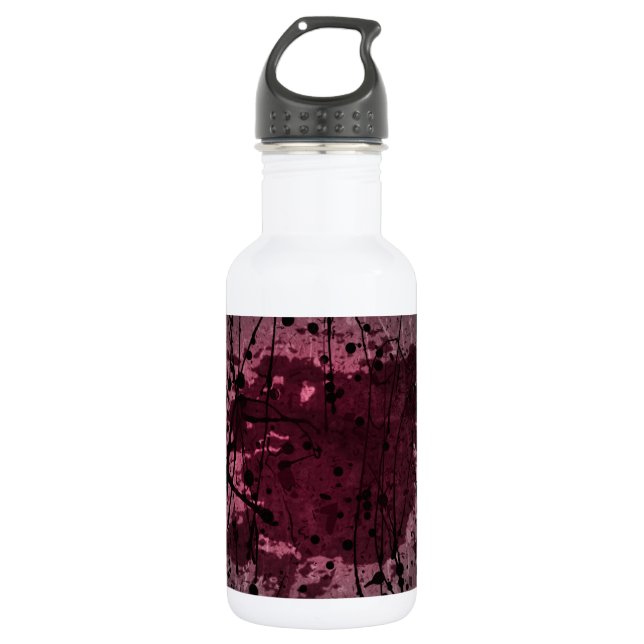 Abstrakter Spritzer Rosa Art Edelstahlflasche (Vorderseite)