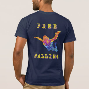 Abstrakter Sprung beim Fallschirmspringen im Freif T-Shirt
