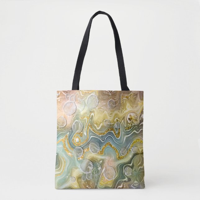 Abstrakter Stein aus flüssigem Marmor Textur Hinte Tasche (Vorderseite)