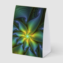 Abstrakter Stern, glänzende blaue grüne goldene Fr