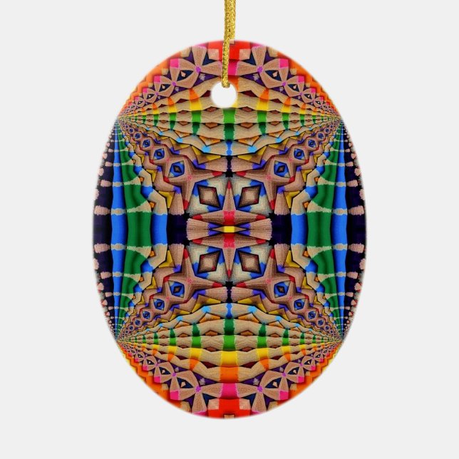 Abstrakter Stift 2 Keramik Ornament (Vorne)