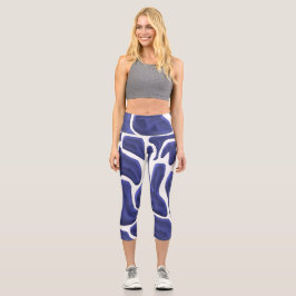 Abstrakter Stil mit moderner Kunst Capri Leggings