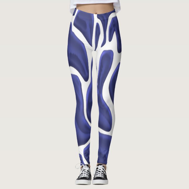 Abstrakter Stil mit moderner Kunst Leggings (Vorderseite)