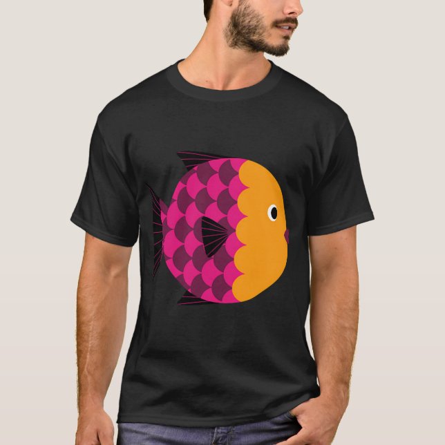Abstrakter stilisierter Fisch T-Shirt (Vorderseite)