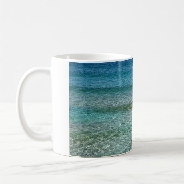 Abstrakter Strandabschnitt 42 Kaffeetasse (Links)