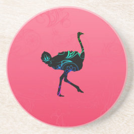 Abstrakter StraußenUntersetzer Sandstein Untersetzer