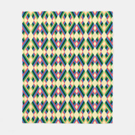 Abstrakter Streifen Diamantpastel Fleecedecke