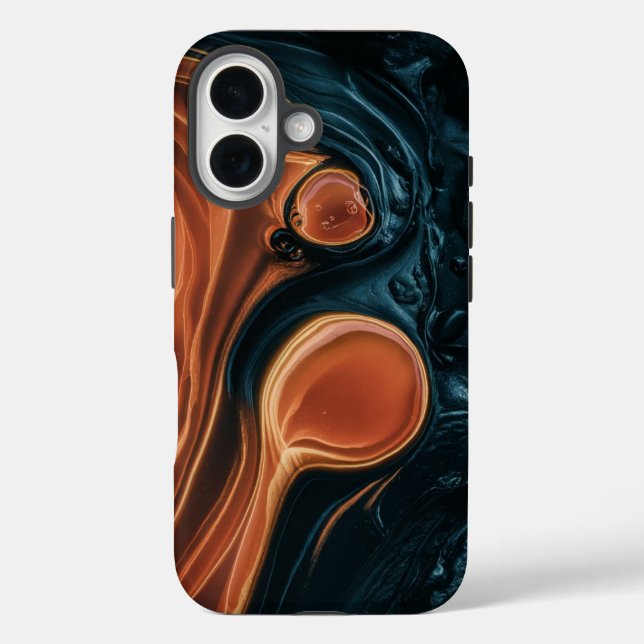 Abstrakter Strudel iPhone 16 Hülle (Rückseite)
