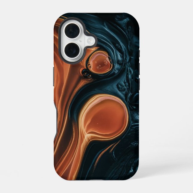 Abstrakter Strudel iPhone 16 Hülle (Rückseite)