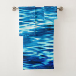 Abstrakter Strumpf mit festem Gradienten Badhandtuch Set