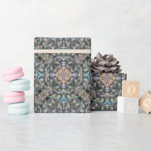 Abstrakter Sukkulargarten Rosette Trellis Muster Geschenkpapier