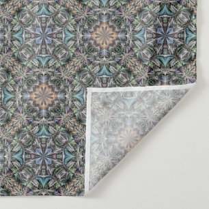 Abstrakter Sukkulargarten Rosette Trellis Muster Wandteppich