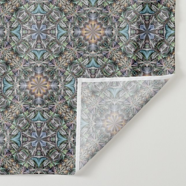 Abstrakter Sukkulargarten Rosette Trellis Muster Wandteppich (Detail)