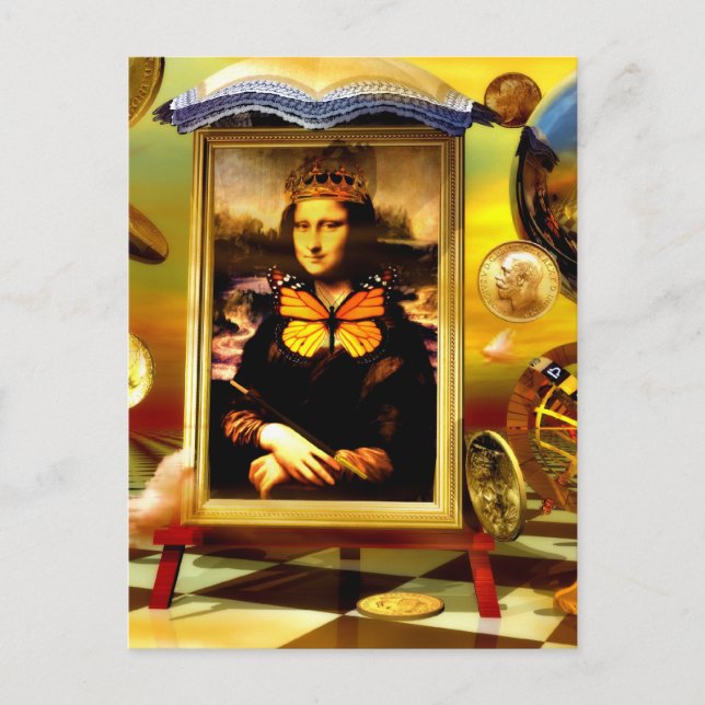 Abstrakter Surrealismus Postkarte (Vorderseite)