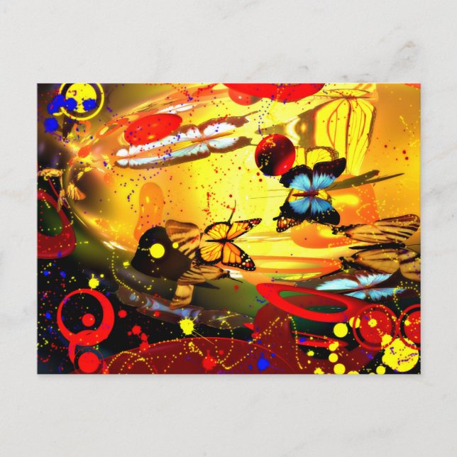 Abstrakter Surrealismus Postkarte (Vorderseite)