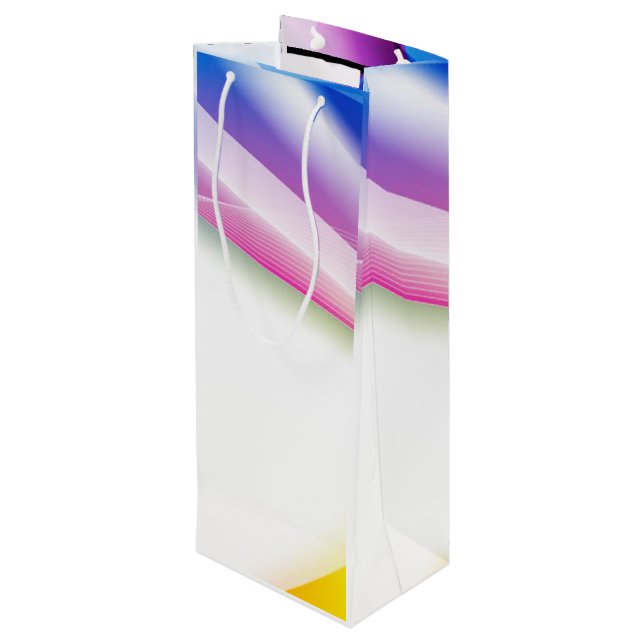 Abstrakter Swirl 1 Geschenktüte Für Weinflaschen (Rückseite Schrägansicht)