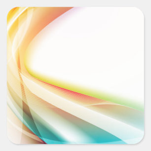 Abstrakter Swirl 2 Quadratischer Aufkleber