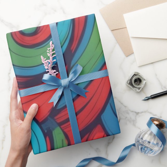 Abstrakter Swirl Geschenkpapier (Schenken)