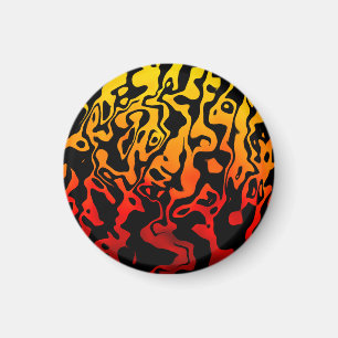 Abstrakter Swirl Magnet