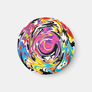 Abstrakter Swirl Magnet