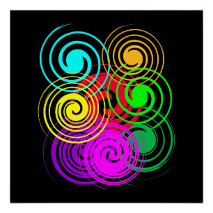 Abstrakter Swirl Poster