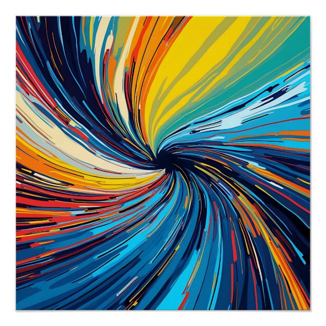 Abstrakter Swirl Poster (Vorderseite)