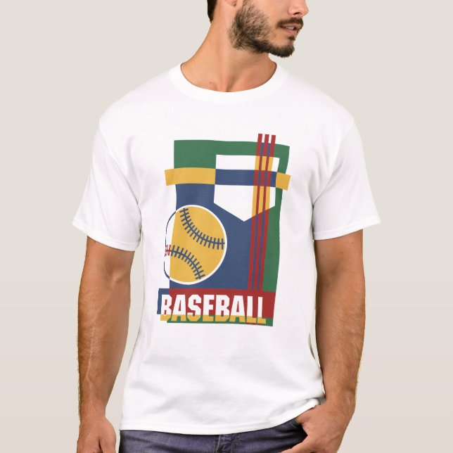 Abstrakter T - Shirt des Baseballs (Vorderseite)