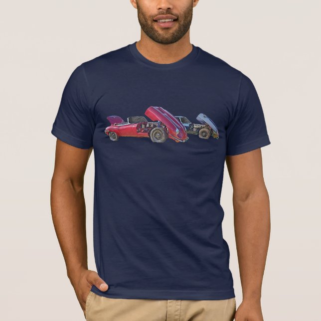 Abstrakter T - Shirt für Fahrzeuge des Typs E (Vorderseite)