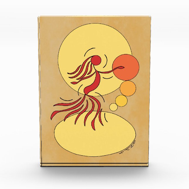 Abstrakter Tänzer Fotoblock (Vorderseite)