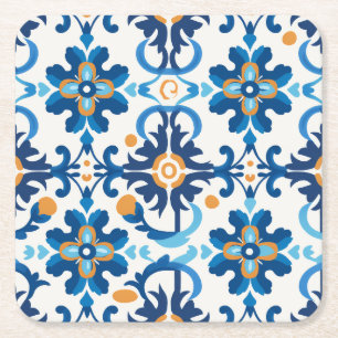 🟦 Abstrakter Terrazzo Mosaic Untersetzer - Rust B