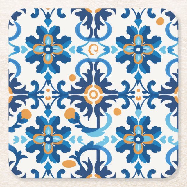 🟦 Abstrakter Terrazzo Mosaic Untersetzer - Rust B (Vorderseite)