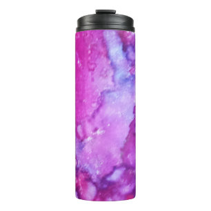 Abstrakter Thermobecher - Lila Edelstein Thermosbecher