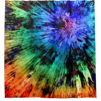 Abstrakter Tie Dye Duschvorhang