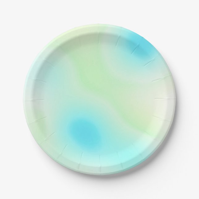 Abstrakter Tie-Dye-Stil Pappteller (Vorderseite)