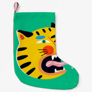Abstrakter Tiger Kleiner Weihnachtsstrumpf