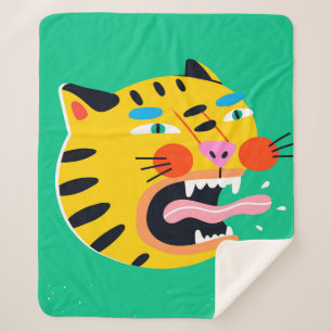 Abstrakter Tiger Sherpadecke