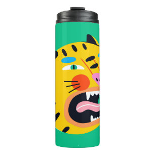 Abstrakter Tiger Thermosbecher