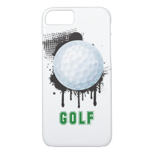 Abstrakter TinteSplotch mit GOLF-Ball und TEXT Case-Mate iPhone Hülle